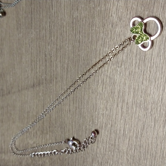 Disney Jewelry - Disney Green and Silver Necklace